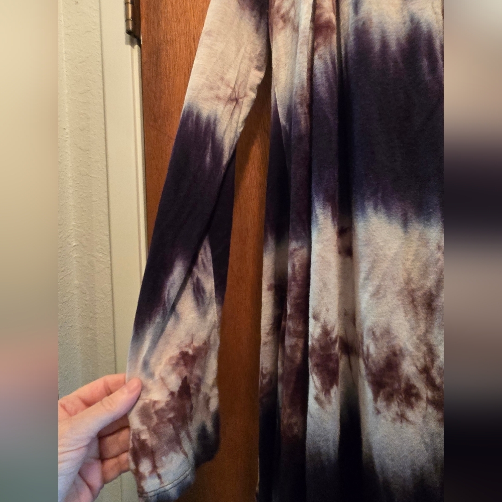 Body Central Navy&Cream Tie-Dye Tunic SzL - Picture 4 of 6